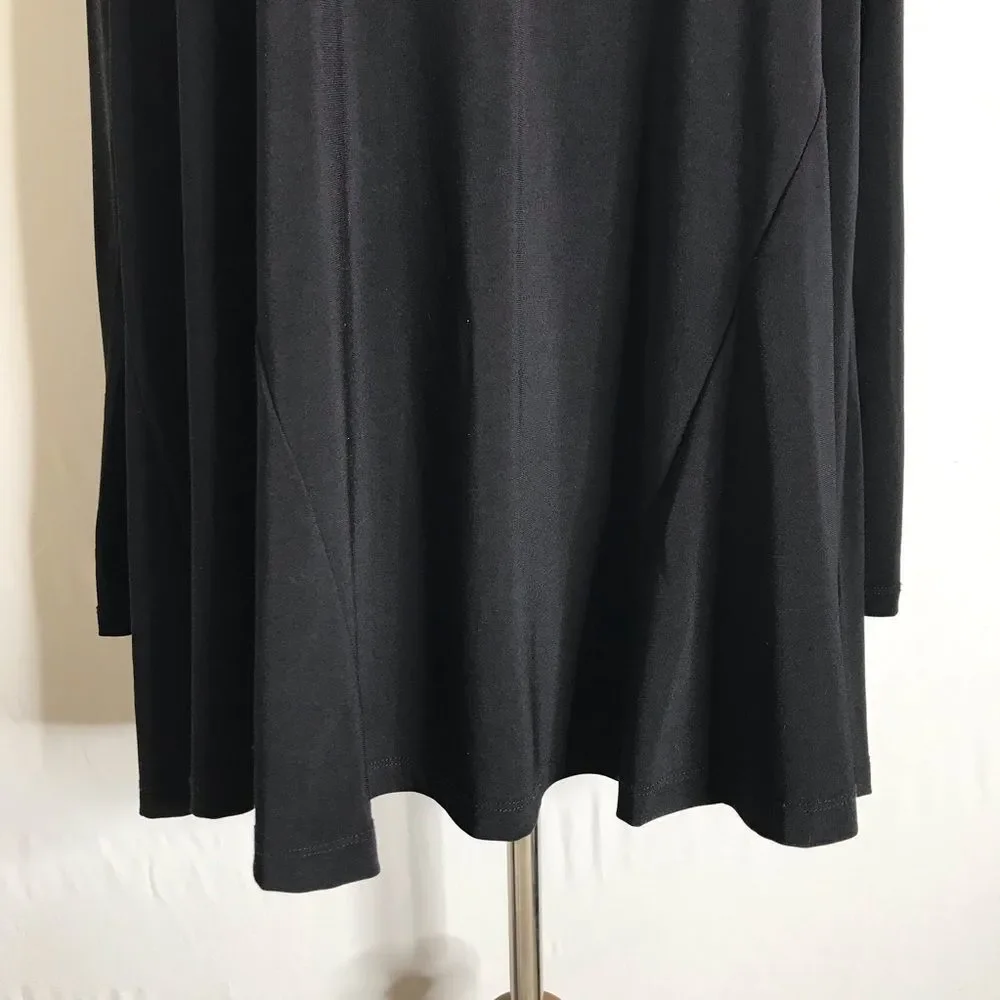 Show Me Your MuMu Will Long Sleeve Tunic Top Black XS Oversized